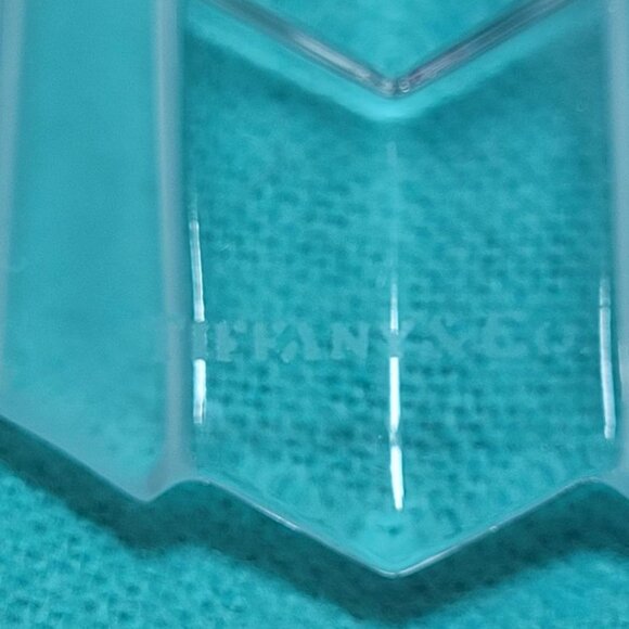 *SALE* AUTHENTIC EUC Tiffany & Co. Crystal Bow Box Ornament w/ Pouch and Box - Picture 4 of 7